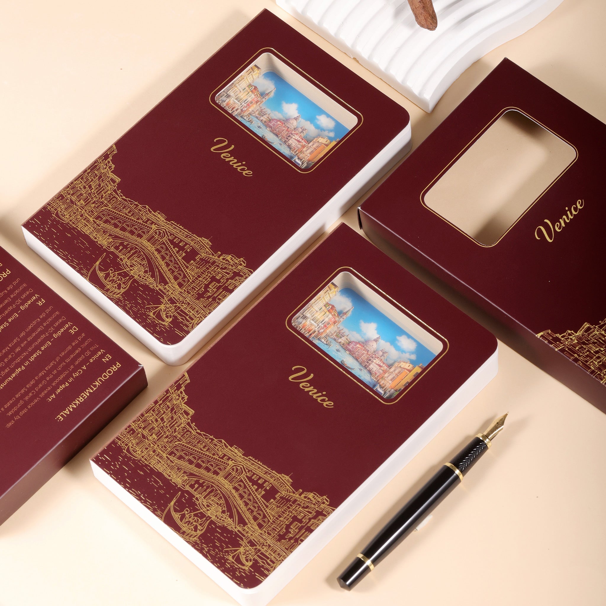 Venice 3D Paper Art Notebook – Travel Journal & Gift