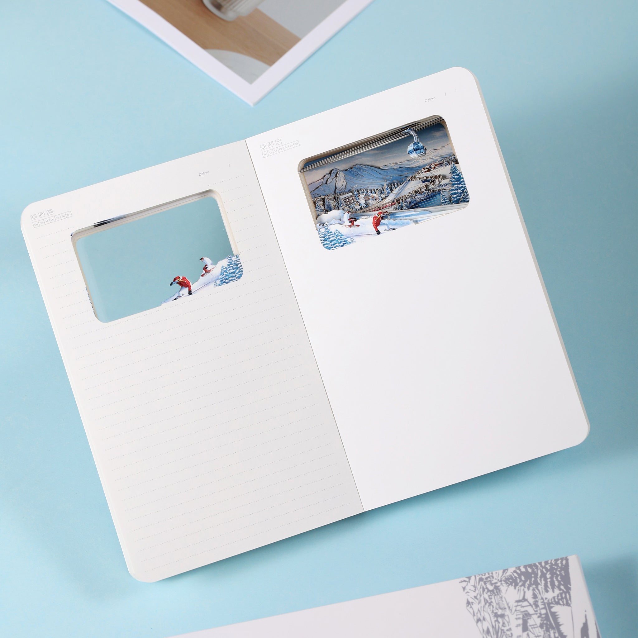 3D Notizbuch Winterzauber Schweiz