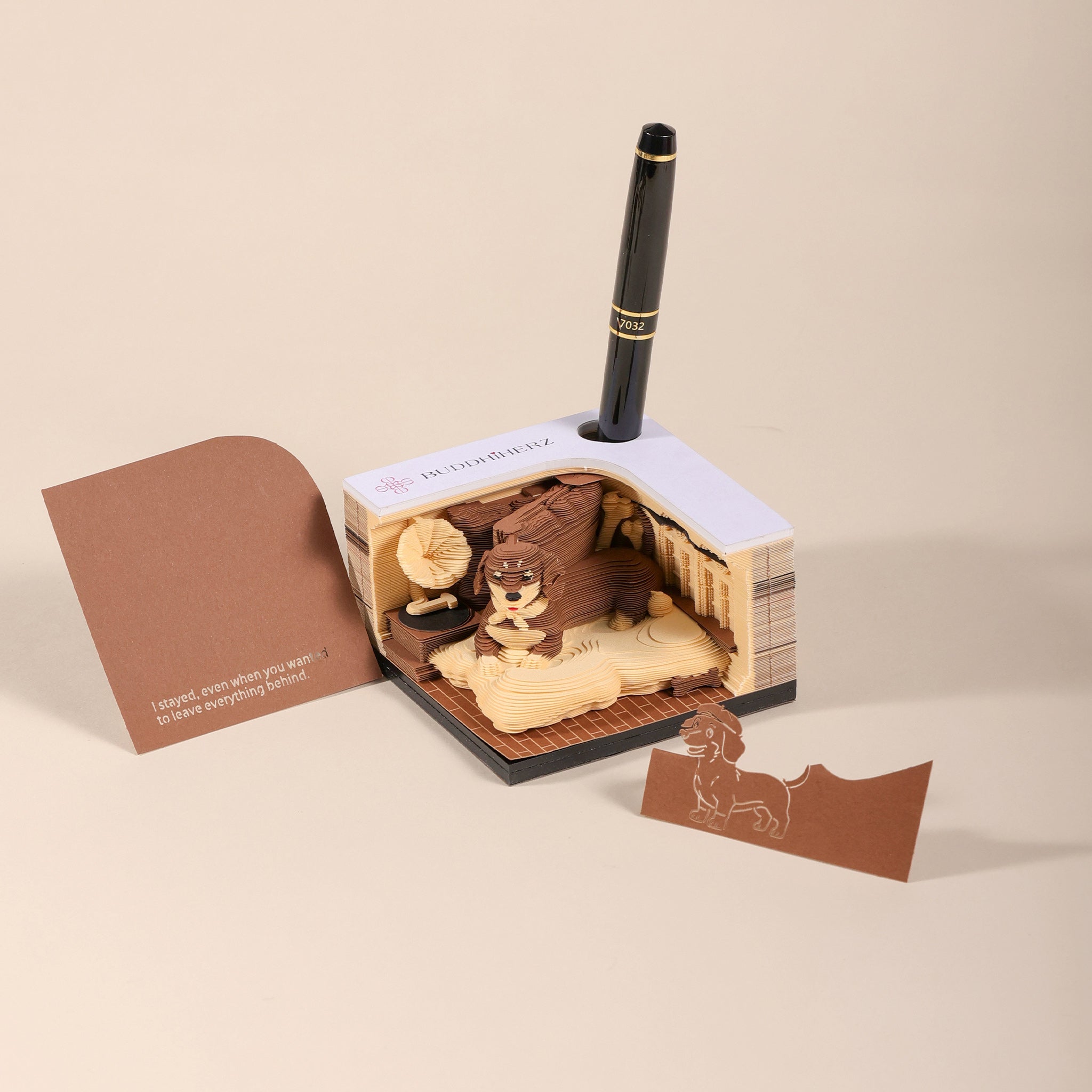 3D Notepad Dackshund