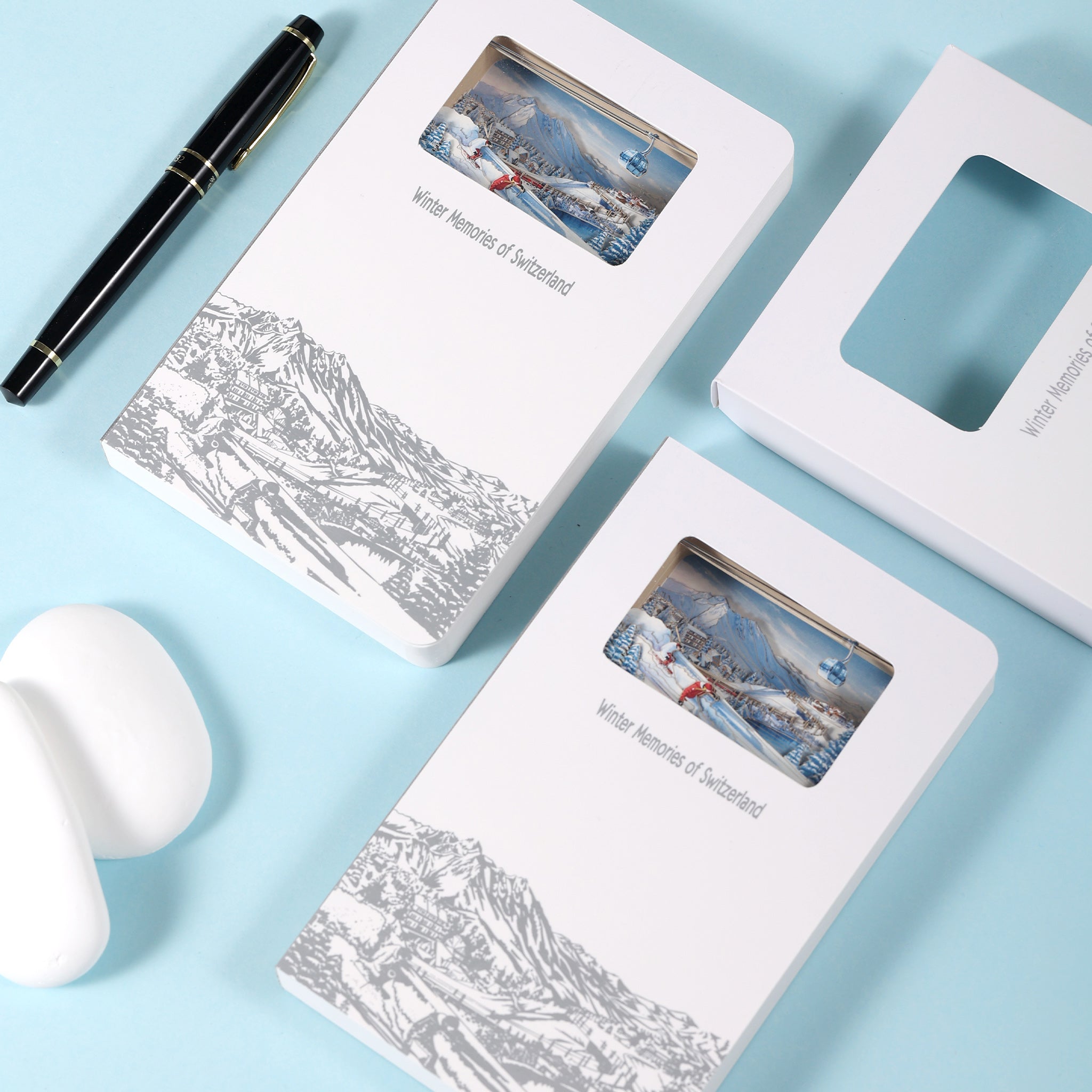 3D Notizbuch Winterzauber Schweiz