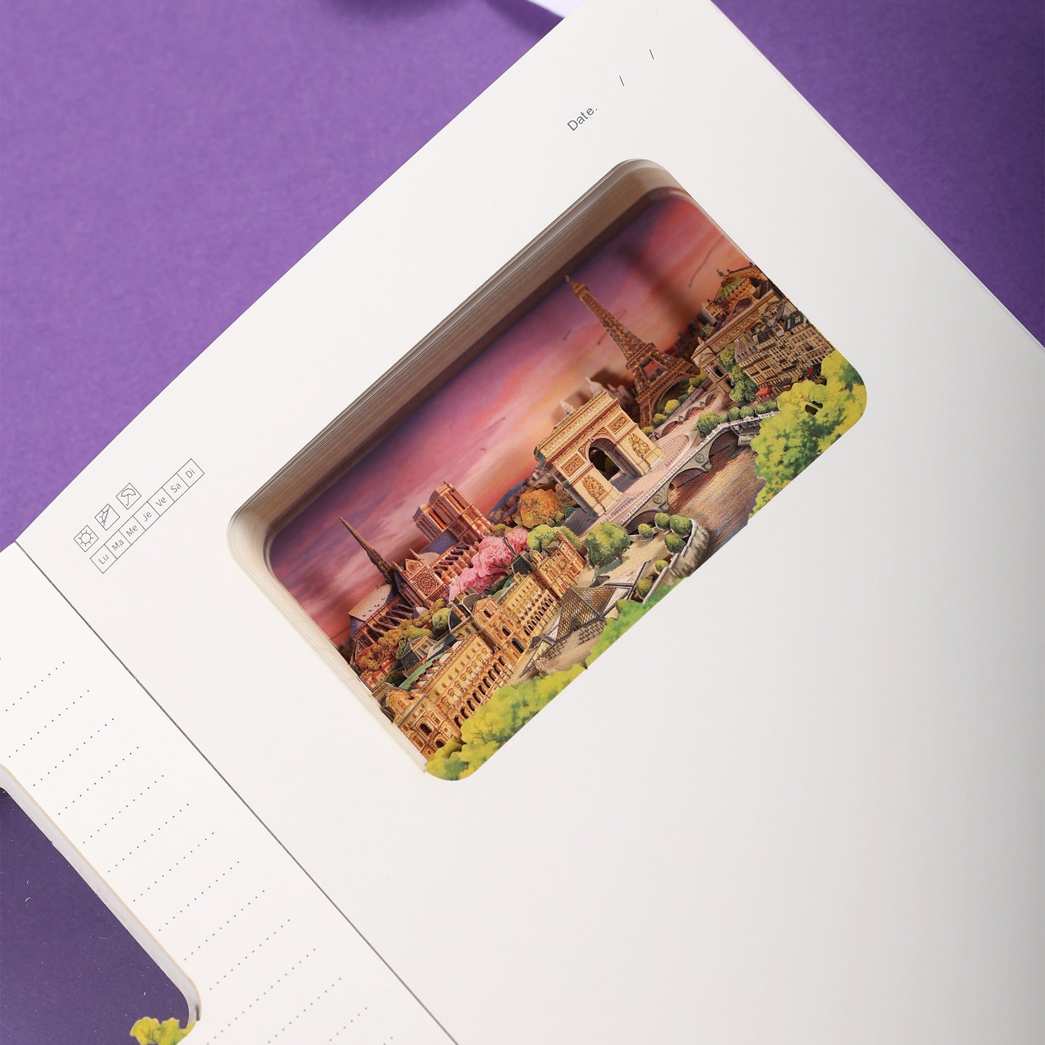 3D Notizbuch Paris