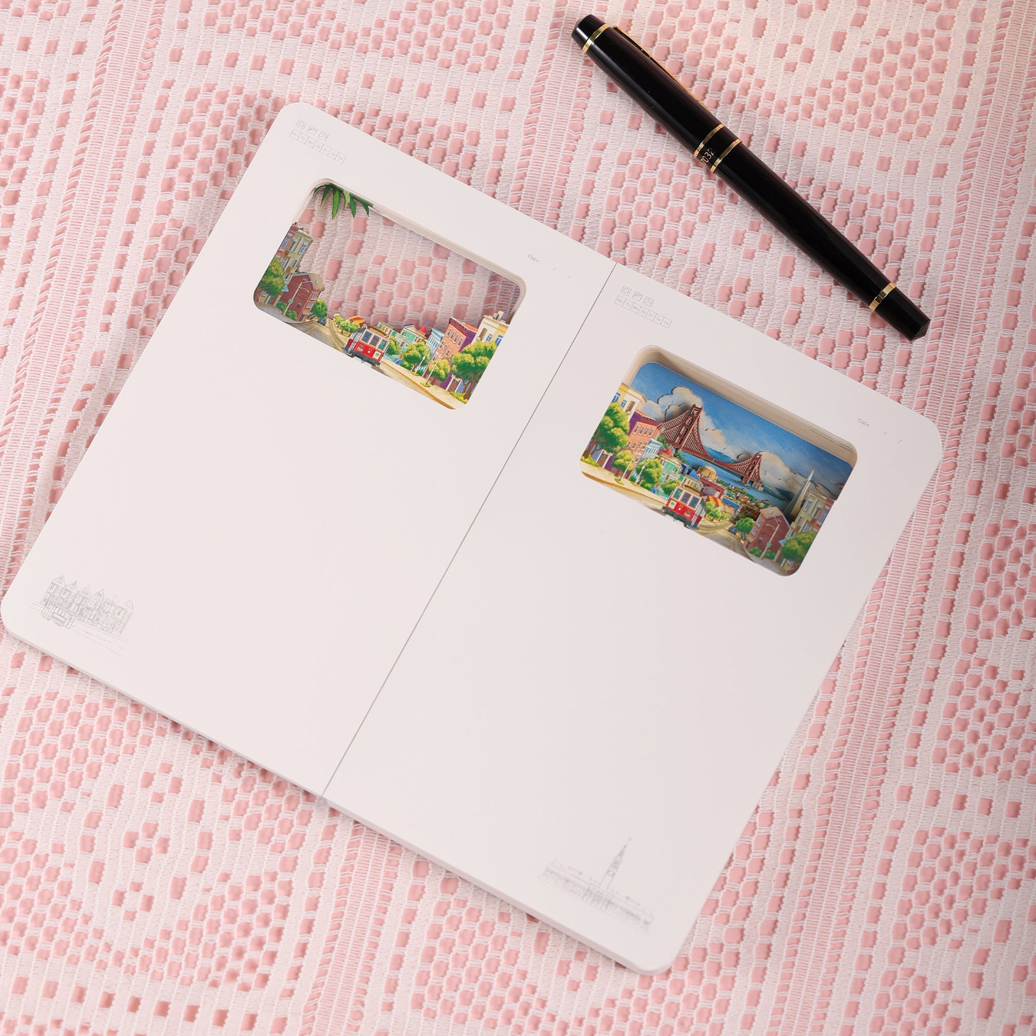 3D Paper-cut Notebook San Francisco
