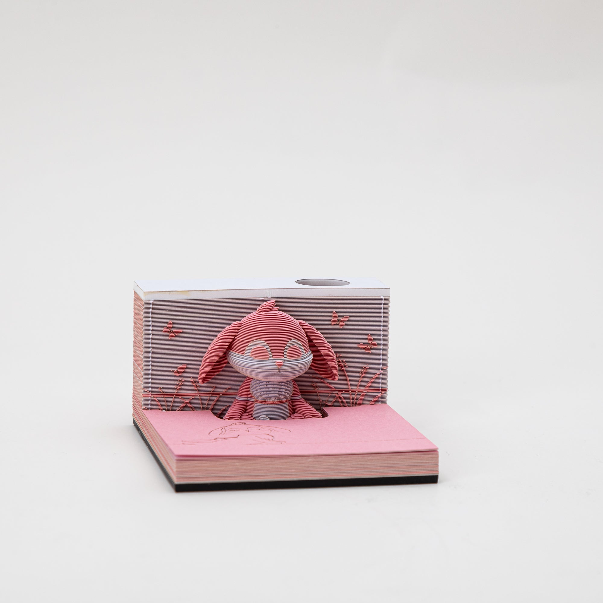 3D-Notizblock: Meditierender Hase