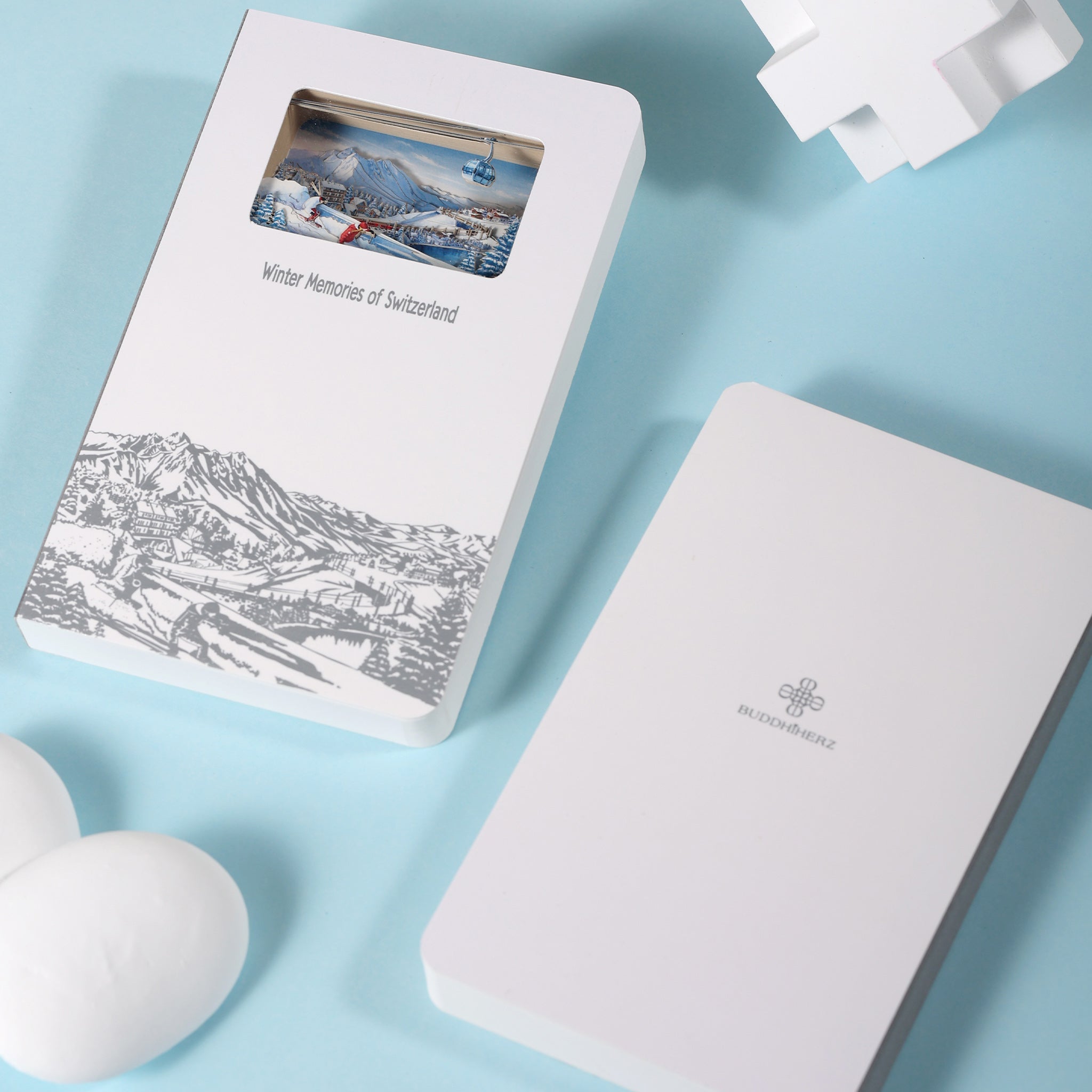 3D Notizbuch Winterzauber Schweiz