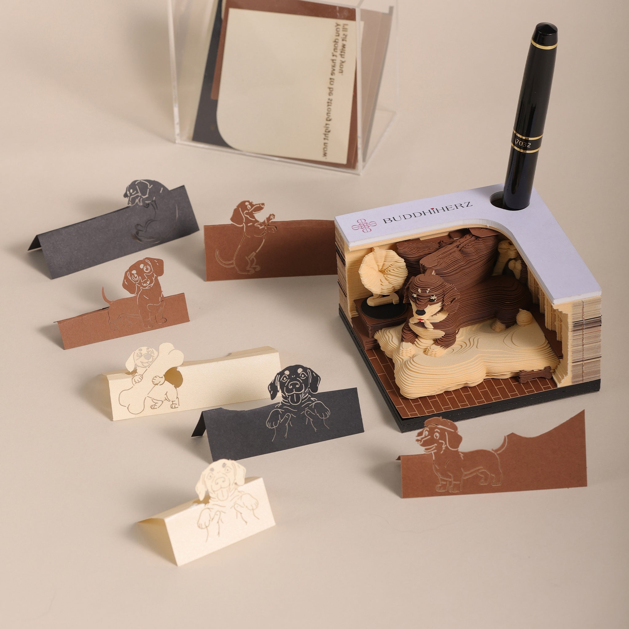 3D Notepad Dackshund