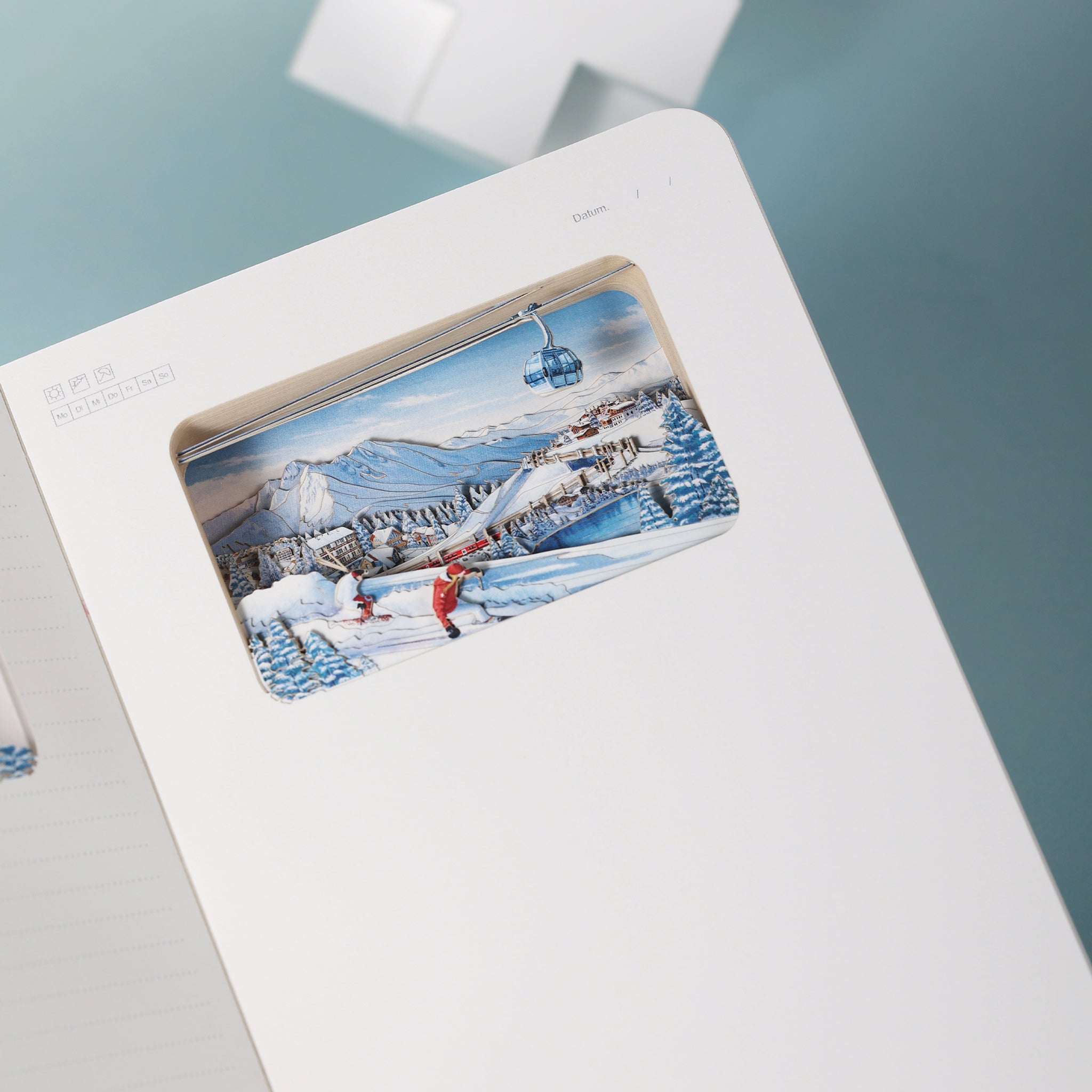 3D Notizbuch Winterzauber Schweiz