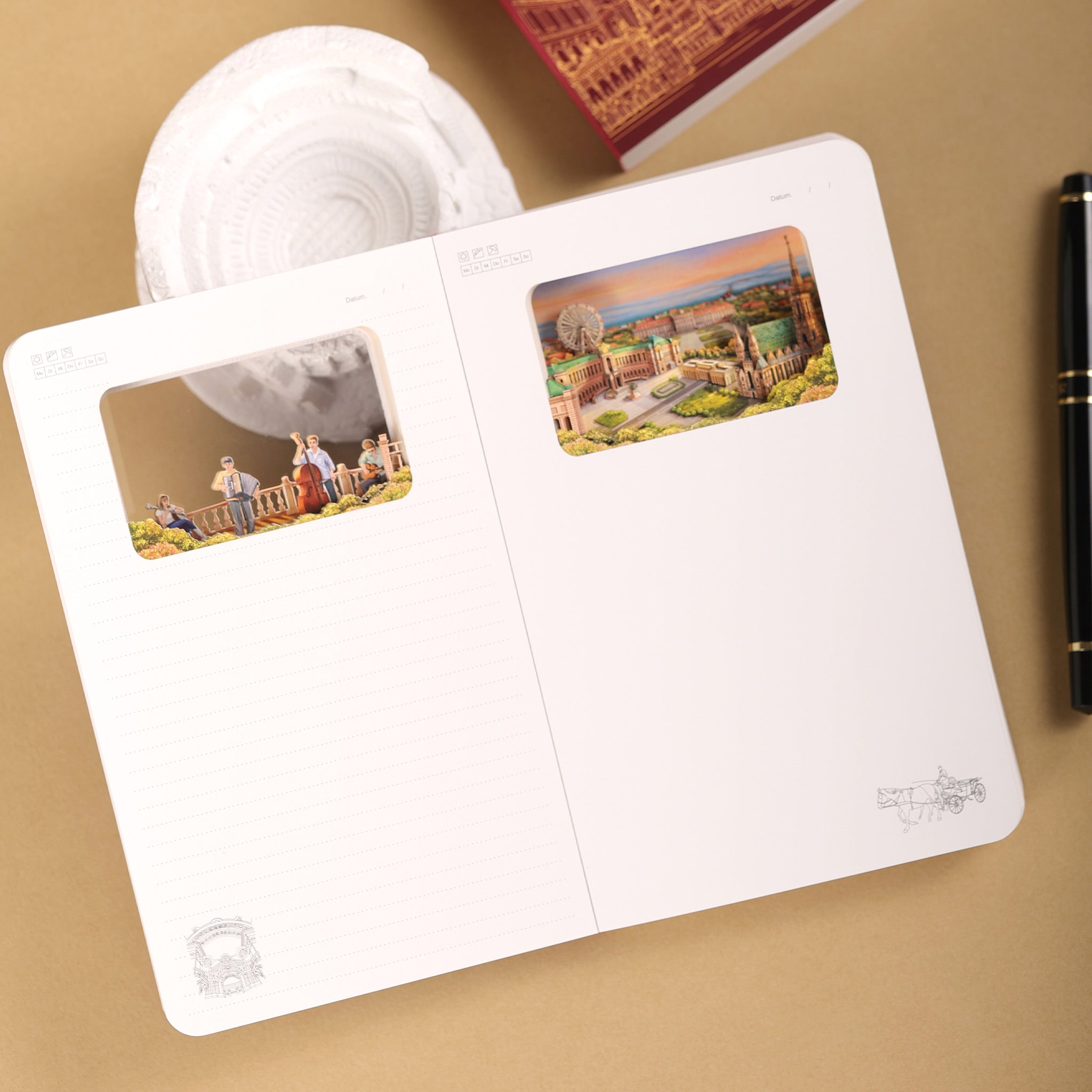 Vienna 3D Paper Art Notebook – Travel Journal & Gift