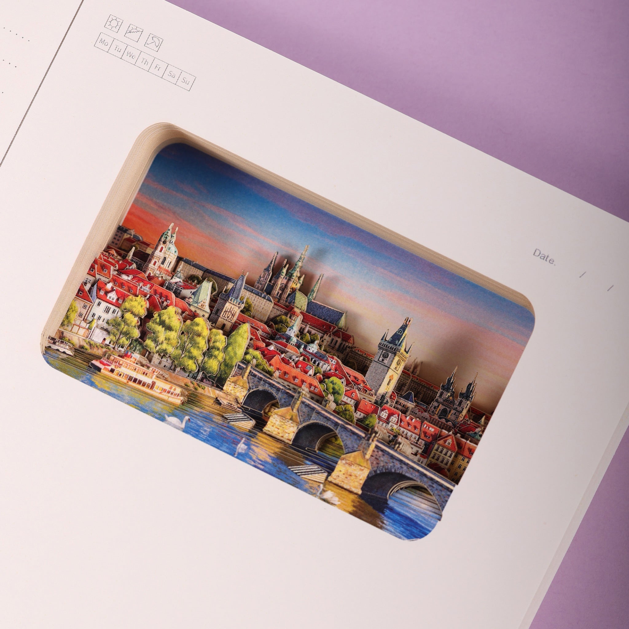Prague 3D Paper Art Notebook