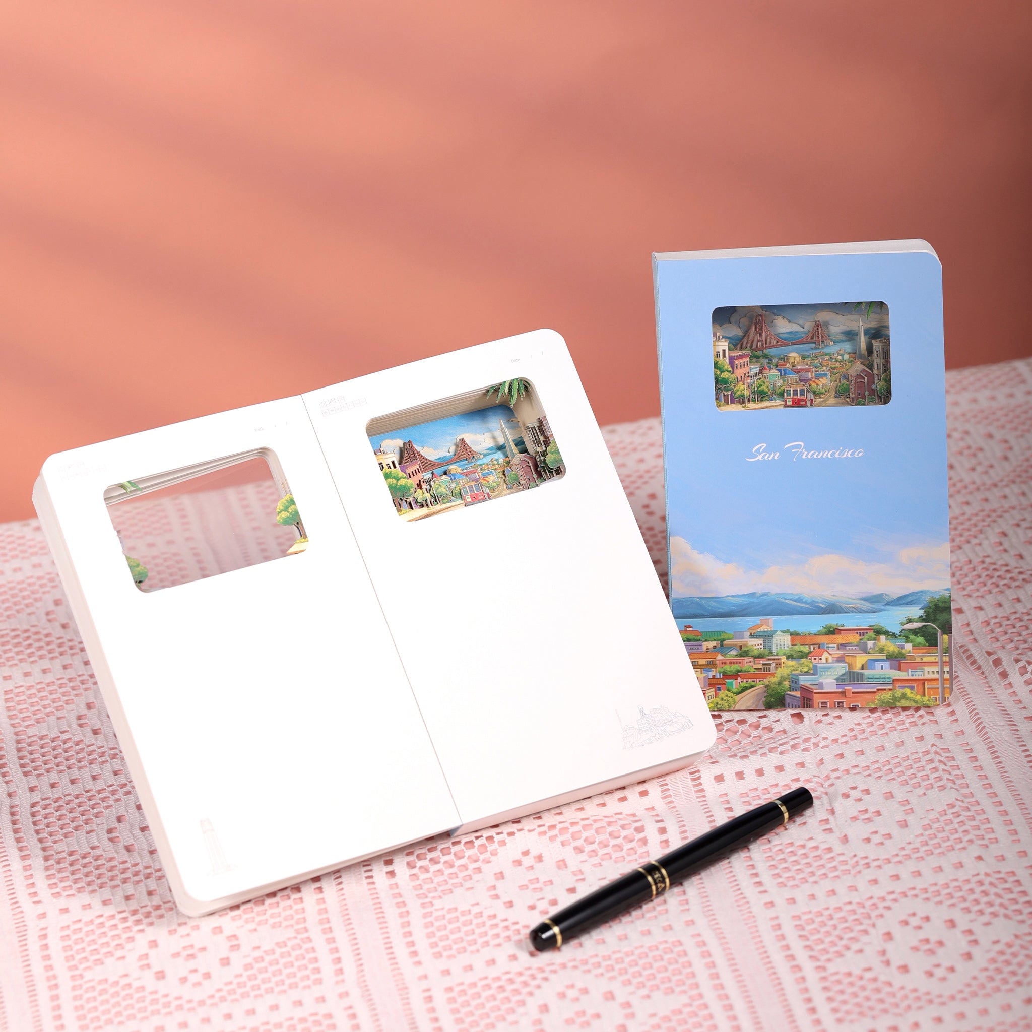 3D Paper-cut Notebook San Francisco