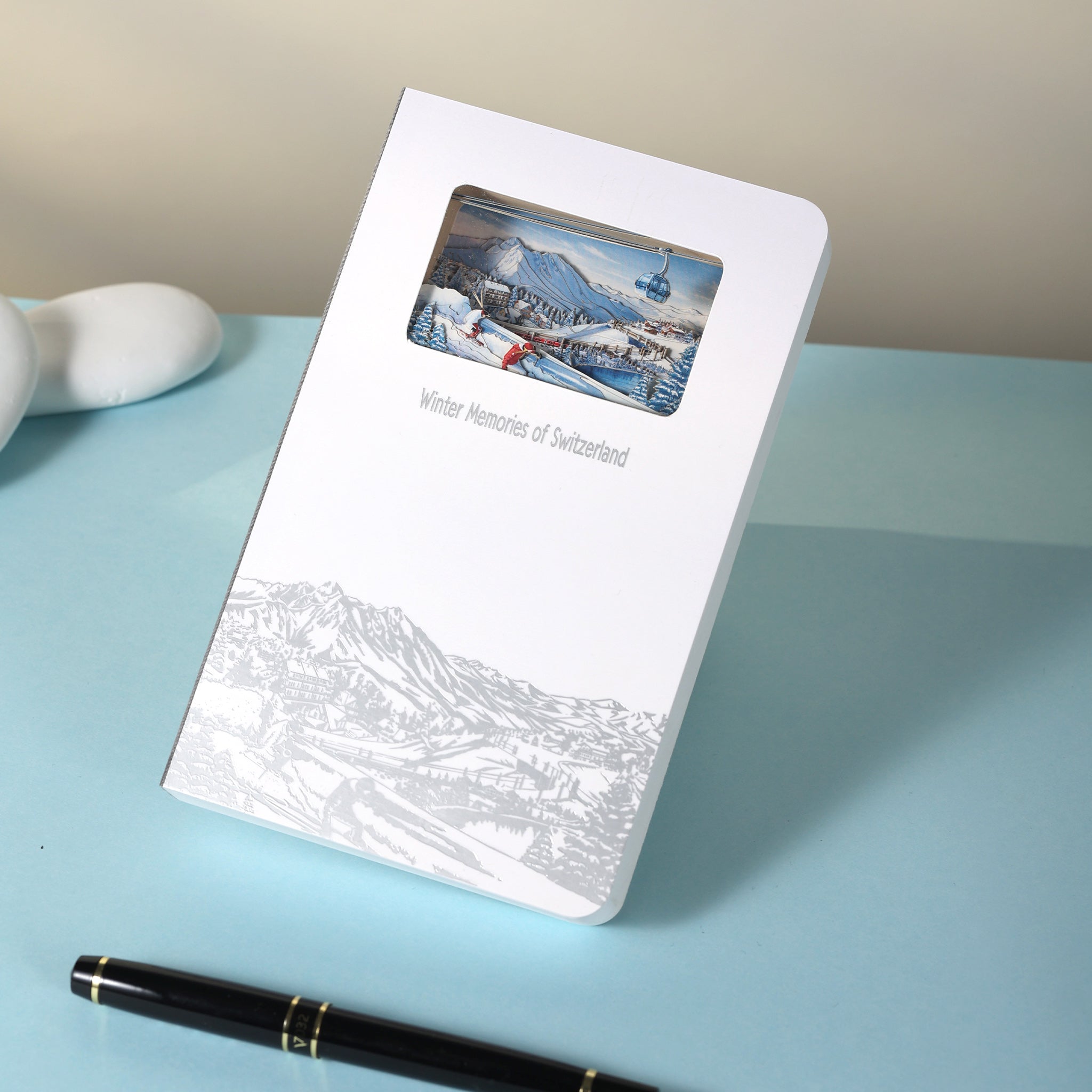 3D Notizbuch Winterzauber Schweiz