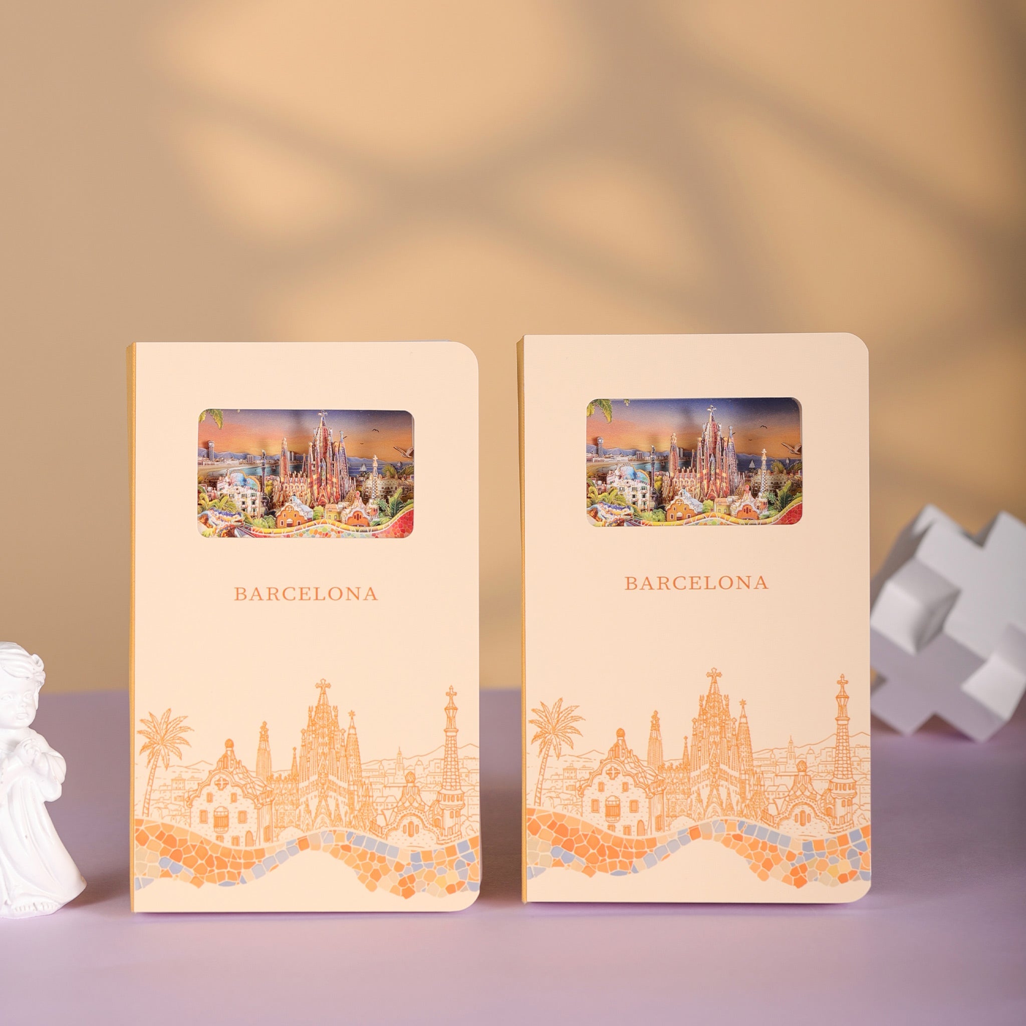 Barcelona 3D Paper Art Notebook – Travel Journal & Gift
