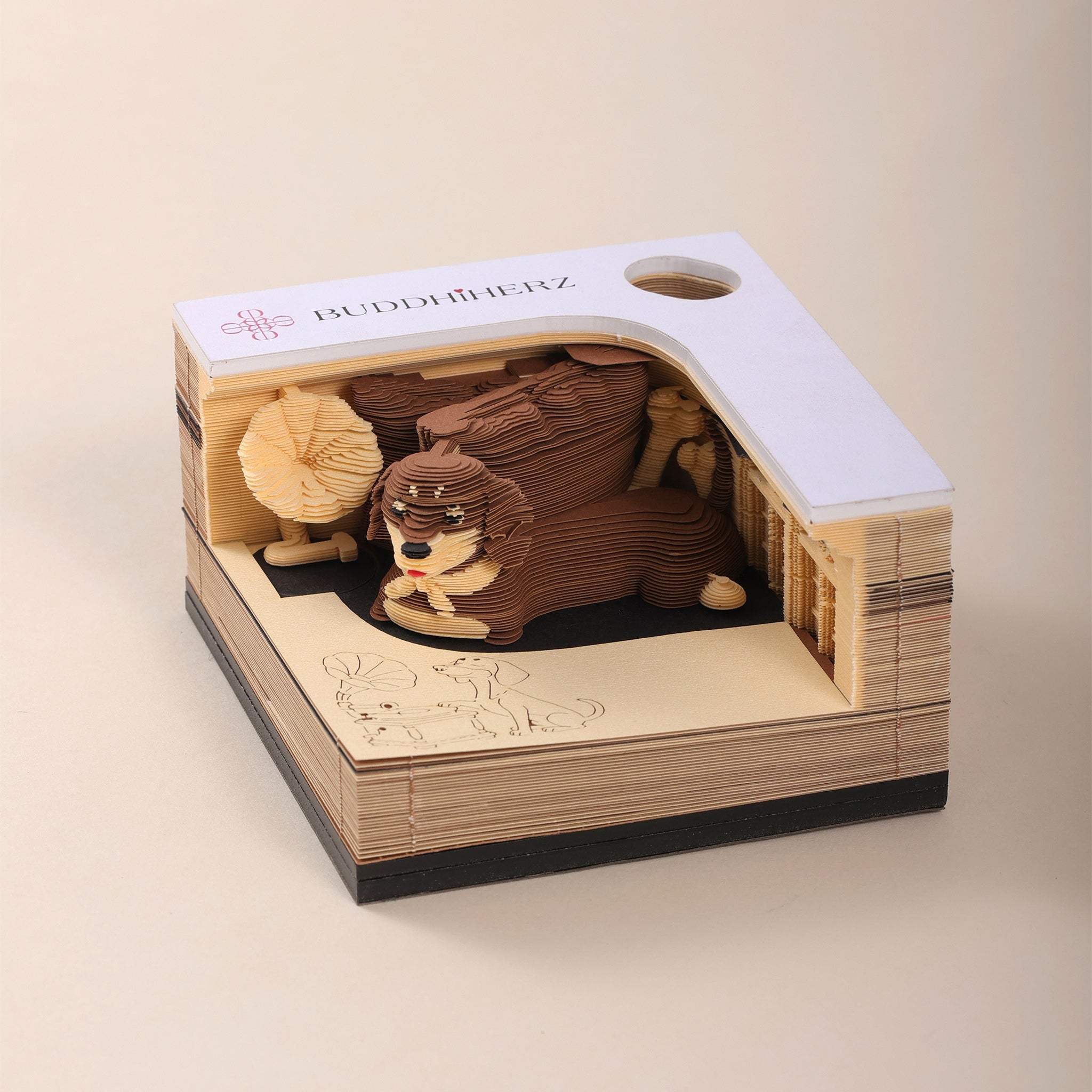 3D Notepad Dackshund