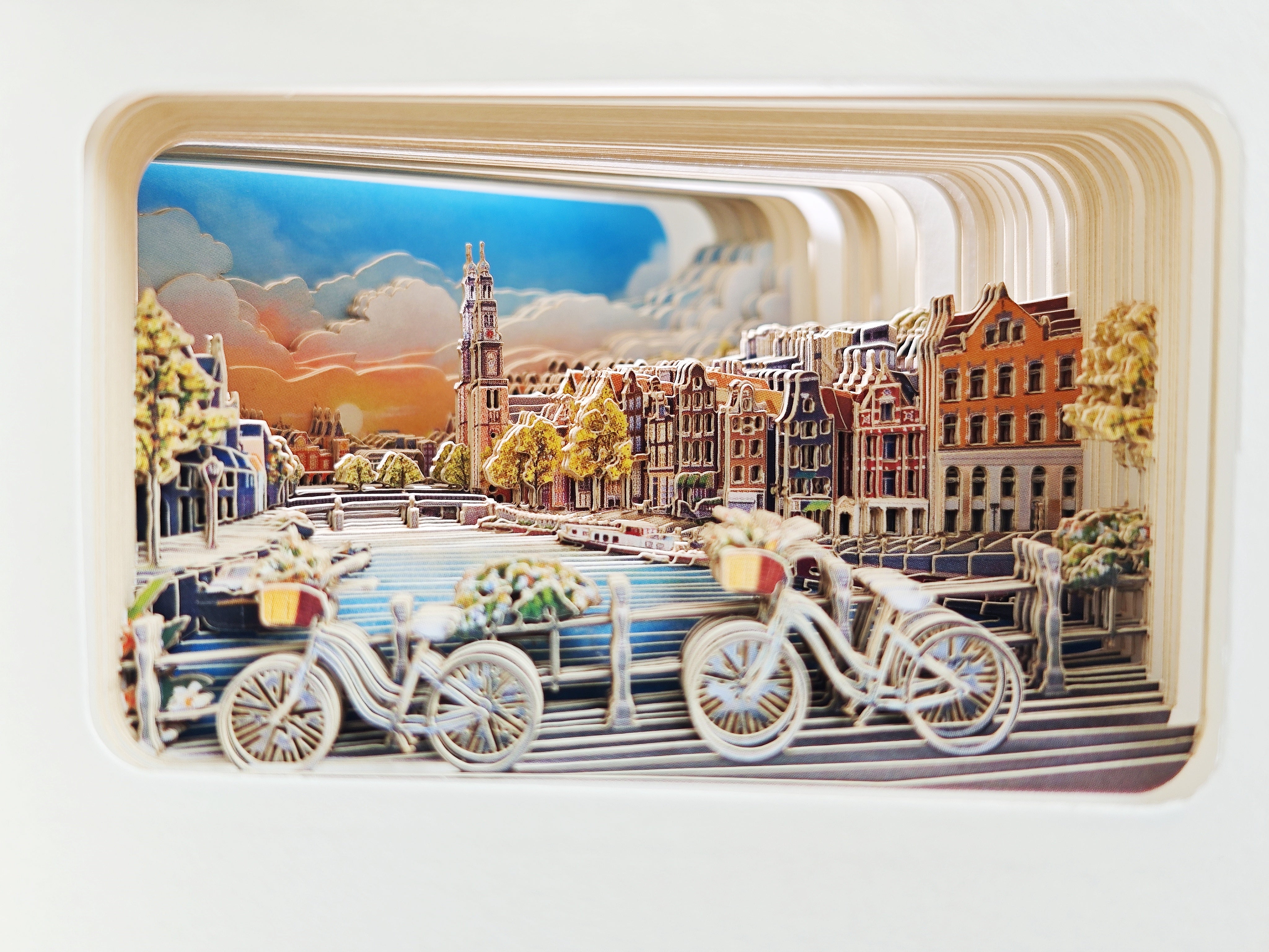 Amsterdam 3D Paper Art Notebook – Travel Journal & Gift