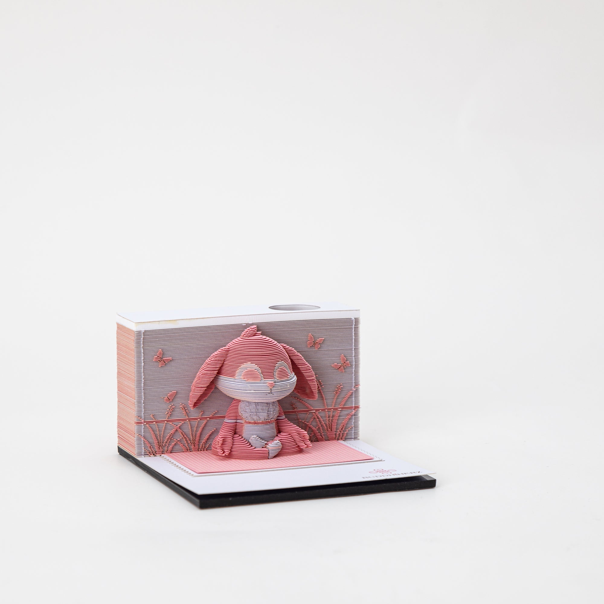 3D-Notizblock: Meditierender Hase